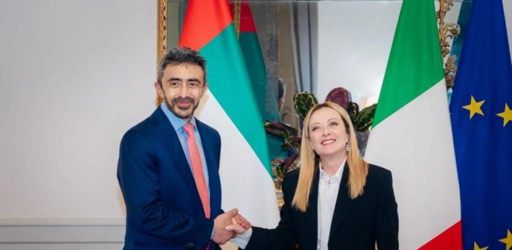 الامارات الان | عبدالله بن زايد يبحث مع جورجا ميلوني التطورات الإقليمية | عيون الجزيرة الامارات