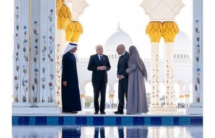 الامارات الان | الرئيس الإيطالي يزور جامع الشيخ زايد الكبير في أبوظبي | عيون الجزيرة الامارات