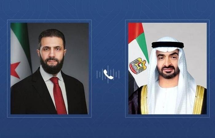 الامارات الان | محمد بن زايد: الإمارات حريصة على دعم وحدة سوريا وأمنها واستقرارها | عيون الجزيرة الامارات