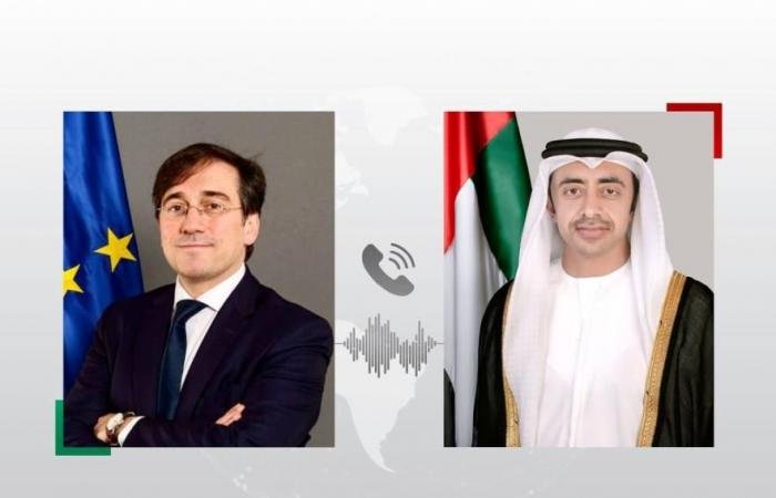 الامارات الان | عبدالله بن زايد يبحث مع وزير خارجية إسبانيا تعزيز العلاقات | عيون الجزيرة الامارات