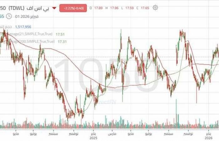 سهم "بي اس اف" في اختبار مقاومة هامة..هل ينجح في الصعود؟