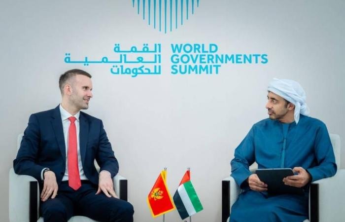 الامارات الان | عبدالله بن زايد يبحث مسارات التعاون مع رئيس وزراء مونتينيغرو | عيون الجزيرة الامارات