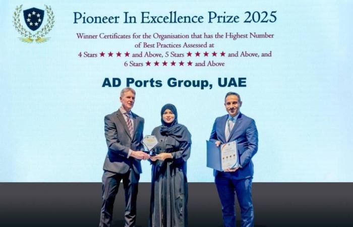 «موانئ أبوظبي» تنال 8 جوائز بأفضل الممارسات الدولية