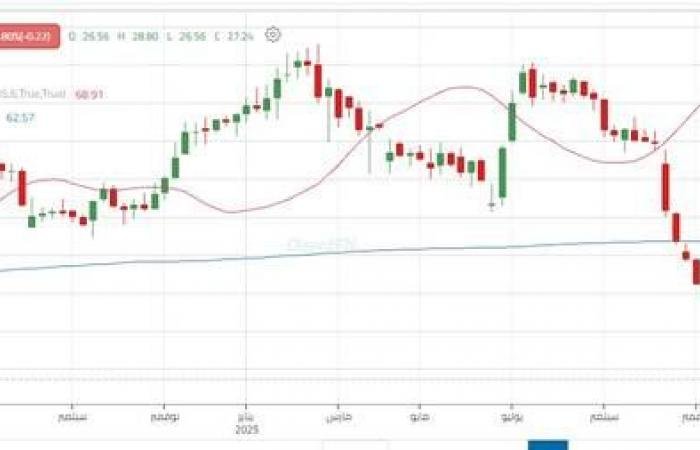 ضغط بيعي واضح لسهم "نسيج" واختراق مستوى دعم مهم