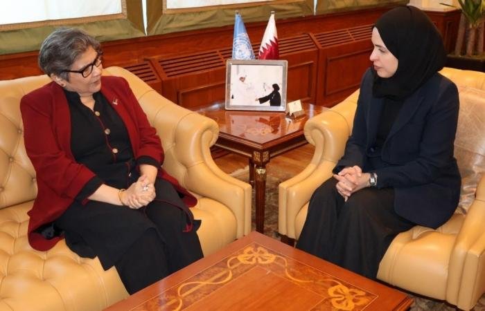 أخبار قطر |  المندوب الدائم لدولة قطر لدى الأمم المتحدة تجتمع مع وكيلة الأمين العام للأمم المتحدة | عيون الجزيرة قطر