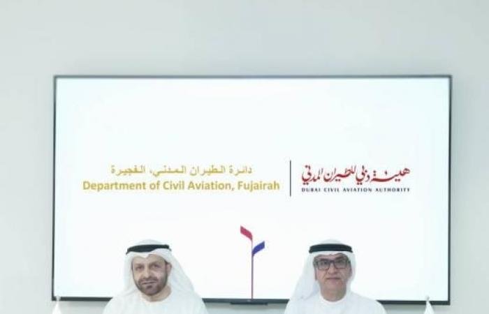 تعاون بين «دبي للطيران المدني» و«طيران الفجيرة»