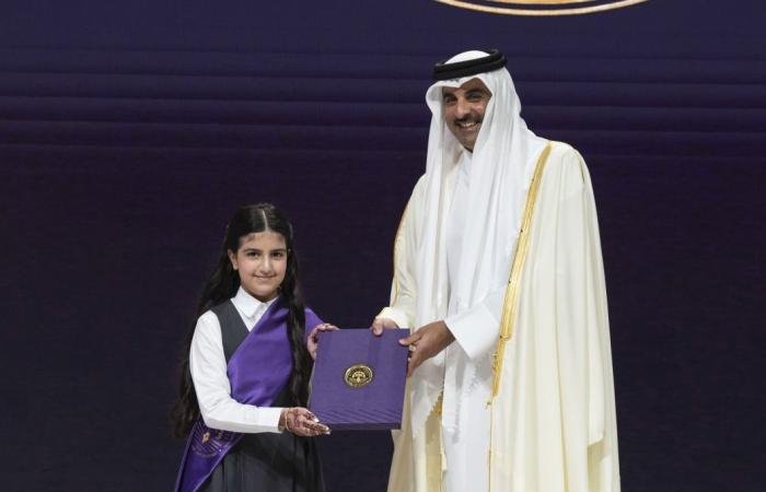 أخبار قطر | الطالبة المتفوقة سهام سعود الخليفي تتوج بـ "ذهبية" التميز العلمي | عيون الجزيرة قطر