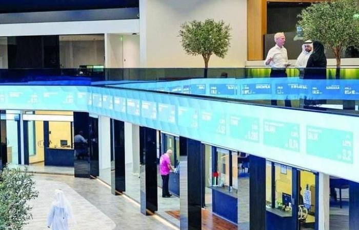 مؤشرات الأسهم تتراجع.. و«الإمارات دبي الوطني» يواصل التحليق
