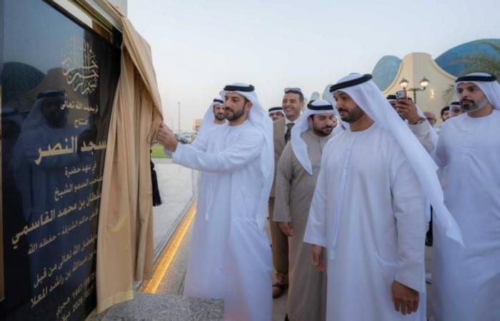 الامارات الان | سلطان بن أحمد يفتتح مسجد النصر في مدينة الذيد | عيون الجزيرة الامارات