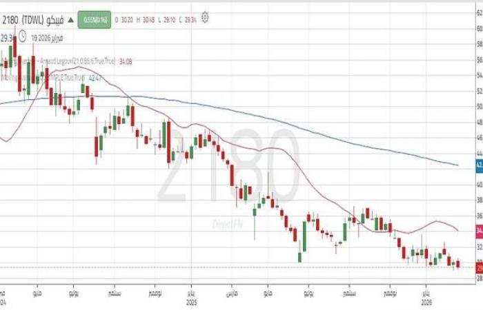 سهم "فيبكو" يتحرك ضمن اتجاه هابط مع استمرار الضغوط البيعية
