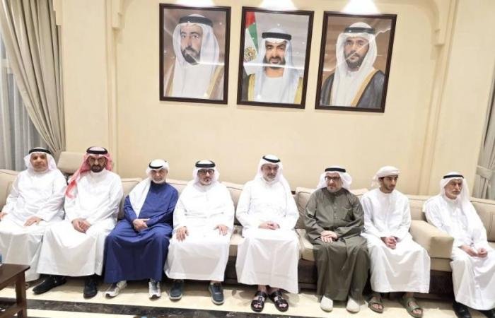 الامارات الان | ولي عهد الشارقة والشيوخ يعزون في وفاة أحمد المطروشي | عيون الجزيرة الامارات