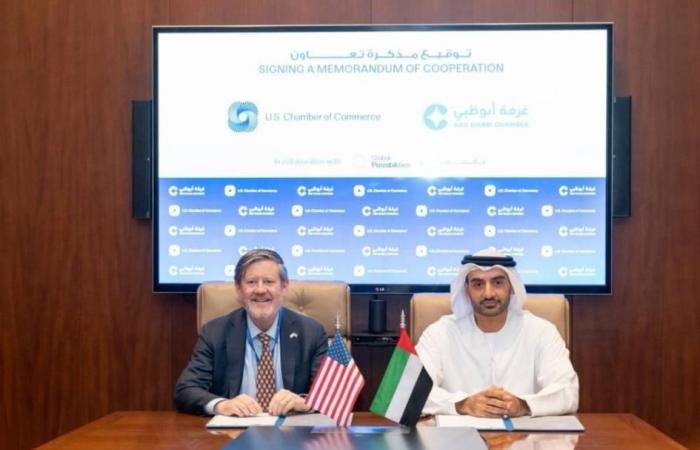 شراكة اقتصادية بين غرفتي أبوظبي و«التجارة الأمريكية»
