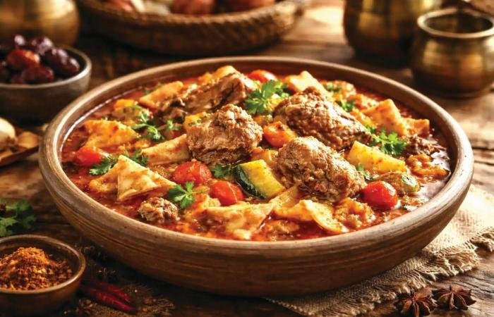 أخبار قطر | موائد رمضانية| الثريد (خبز رقاق باللحم والخضار) | عيون الجزيرة قطر