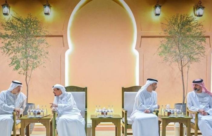 الامارات الان | النعيمي وسعود بن صقر يواصلان تقبل التهاني بشهر رمضان | عيون الجزيرة الامارات