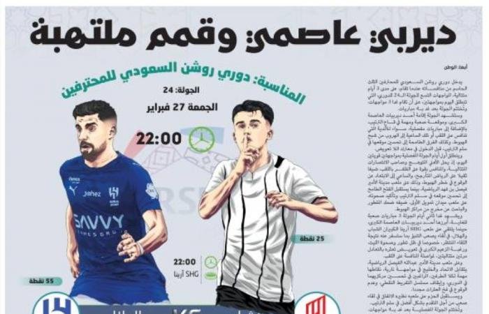 ديربي عاصمي وقمم ملتهبة