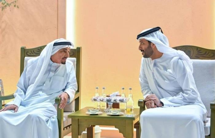 الامارات الان | النعيمي والشرقي والمعلا وسعود بن صقر يستقبلون المهنئين برمضان | عيون الجزيرة الامارات