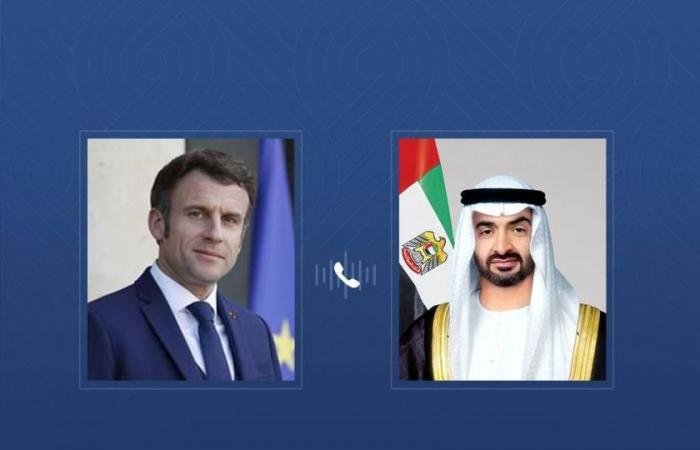 الامارات الان | محمد بن زايد وماكرون يبحثان تداعيات الأعمال العسكرية في المنطقة | عيون الجزيرة الامارات