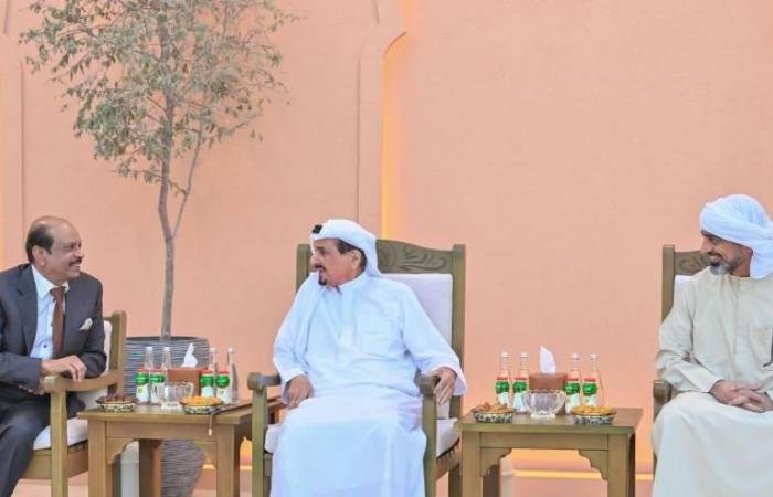 الامارات الان | النعيمي والشرقي والمعلا وسعود بن صقر يتقبلون التهاني بشهر رمضان | عيون الجزيرة الامارات