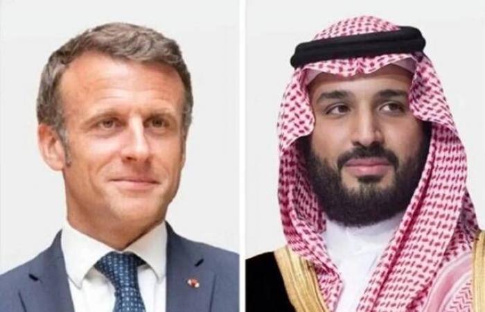 ولي العهد يتلقى اتصالاً هاتفياً من الرئيس الفرنسي