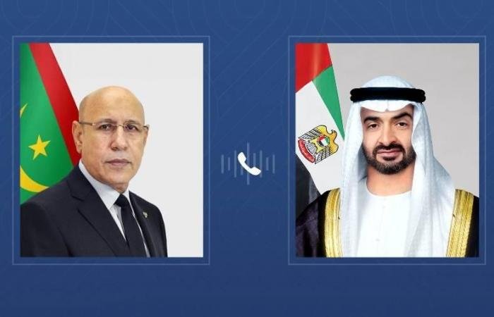 الامارات الان | محمد بن زايد والرئيس الموريتاني يؤكدان ضرورة وقف التصعيد في المنطقة | عيون الجزيرة الامارات