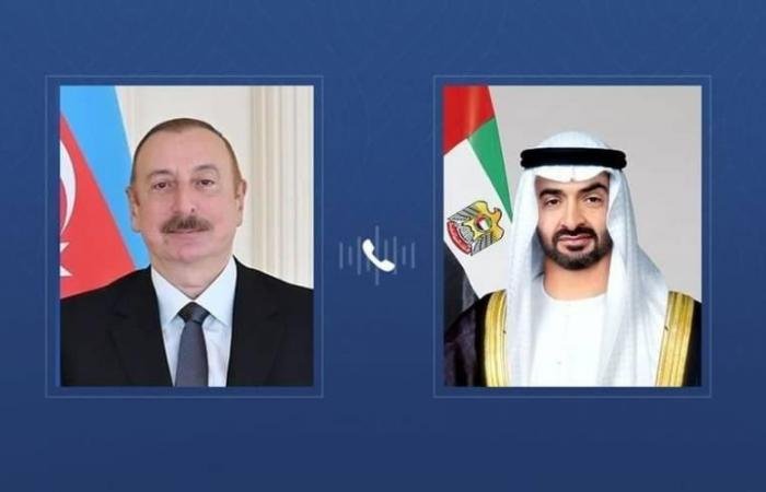 الامارات الان | محمد بن زايد ورئيس أذربيجان يبحثان التصعيد العسكري في المنطقة | عيون الجزيرة الامارات