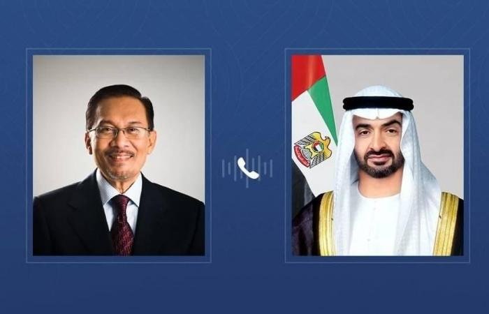 الامارات الان | محمد بن زايد ورئيس وزراء ماليزيا يدعوان إلى الوقف الفوري للتصعيد والأعمال العسكرية | عيون الجزيرة الامارات