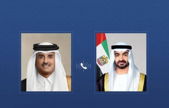 الامارات الان | محمد بن زايد وتميم بن حمد: الإمارات وقطر ستتخذان جميع الإجراءات التي تصون أمنهما واستقرارهما | عيون الجزيرة الامارات