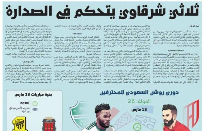 ثلاثي شرقاوي يتحكم في الصدارة