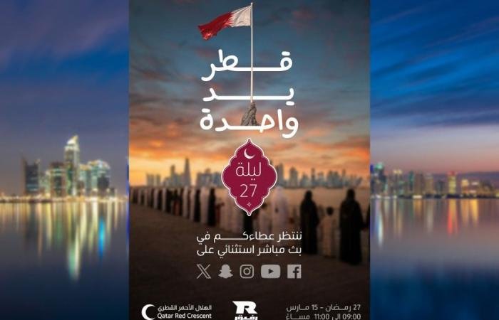 أخبار قطر | الهلال الأحمر القطري: قطر يد واحدة ليلة 27 رمضان .. ننتظر عطاءكم | عيون الجزيرة قطر
