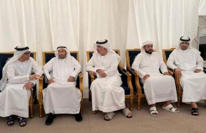 الامارات الان | أحمد بن صقر يعزي في وفاة يوسف عبيد الحمر | عيون الجزيرة الامارات