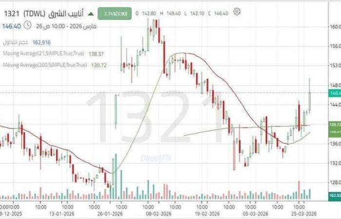 سهم "أنابيب الشرق" يرتد من منطقة دعم هامة ويتجه نحو حاجز نفسي