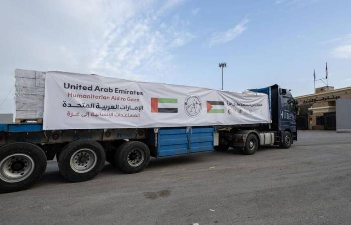 الامارات الان | الإمارات تواصل دعم غزة بدخول القافلة 328 محملة بـ«كسوة الأمل لأطفالنا في غزة» (فيديو) | عيون الجزيرة الامارات