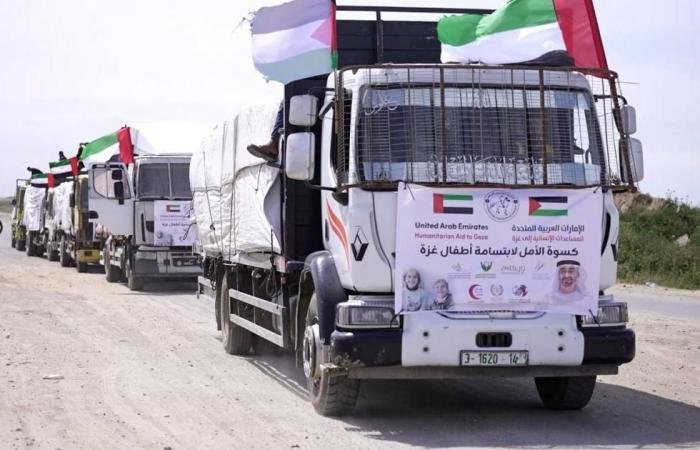 الامارات الان | «كسوة الأمل لابتسامة أطفال غزة».. قوافل إماراتية تصل قطاع غزة | عيون الجزيرة الامارات
