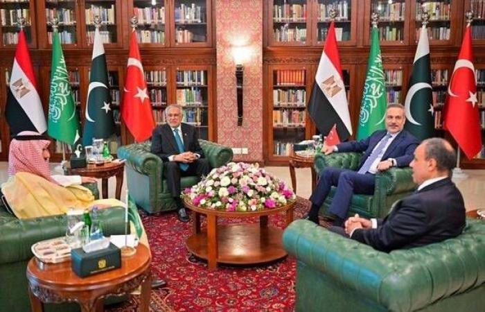 وزراء خارجية مصر وتركيا والسعودية وباكستان يبحثون خفض التصعيد بالمنطقة