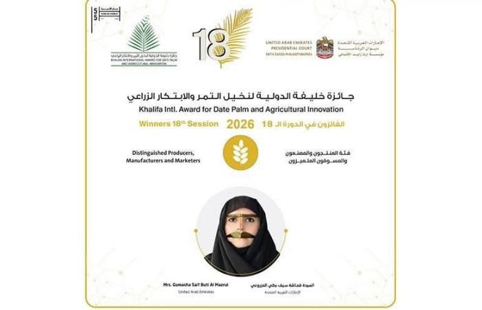 الامارات الان | جائزة خليفة الدولية لنخيل التمر تعلن أسماء الفائزين في الدورة 18 | عيون الجزيرة الامارات