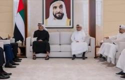 الامارات الان | خالد بن محمد بن زايد يبحث الفرص الاستثمارية مع رئيس «نوبنك» (فيديو) | عيون الجزيرة الامارات