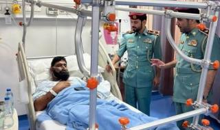 الامارات الان | وفد مركز شرطة مصفوت يزور مصابي الحوادث | عيون الجزيرة الامارات